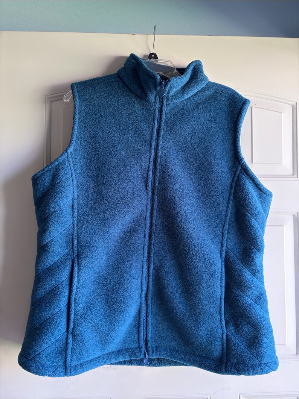 Outback Trading Company Blue Fleece Sherpa Zip-Up w/pockets Vest Women’s size XL